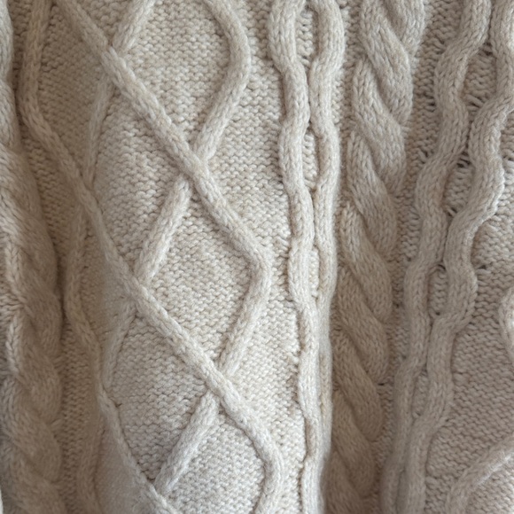 bobeau Cream Cable-Knit Sweater with Black Trim - Picture 2 of 8